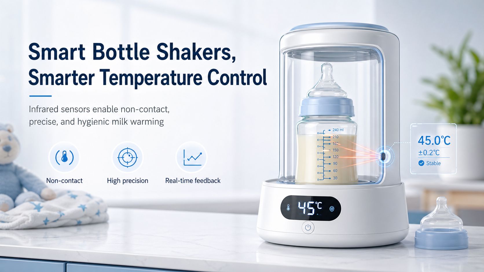 Smart Bottle Shaker Temperature Control: How Infrared Temperature Sensors Enable Safer, Smarter Baby Feeding