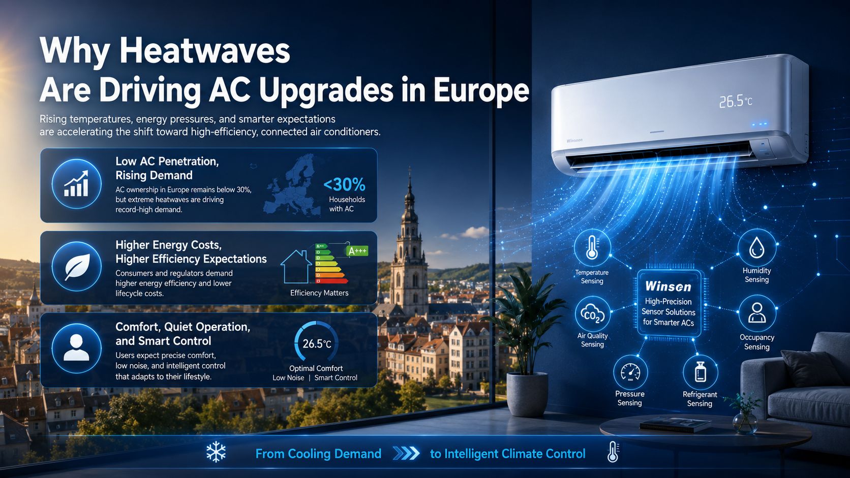 Extreme Heatwaves Are Reshaping the Air Conditioning Market: Why Environmental Sensing Matters