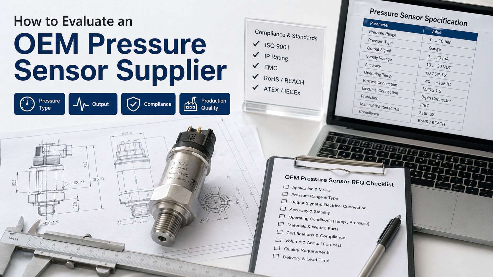 OEM Pressure Sensor Manufacturer for Industrial Equipment: Custom Pressure Transducers, Quality Standards, and Selection Guide