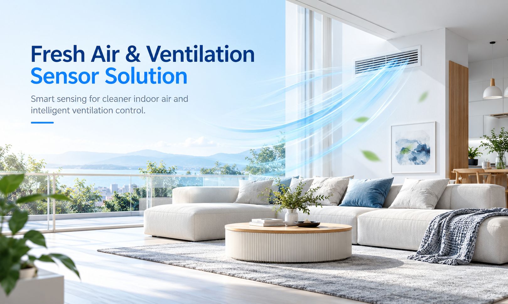 Modern home environment representing smart fresh air ventilation